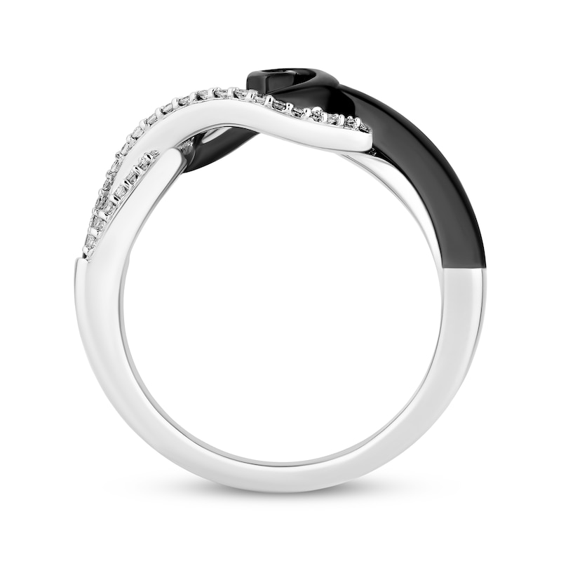 Main Image 3 of Disney Treasures The Nightmare Before Christmas Diamond Spiral Ring 1/6 ct tw Sterling Silver