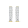 Thumbnail Image 1 of Lab-Created Diamonds by KAY Two-Row Hoop Earrings 1 ct tw 10K Yellow Gold