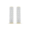 Thumbnail Image 2 of KAY Lab-Grown Diamonds Two-Row Hoop Earrings 1 ct tw 10K Yellow Gold