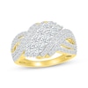 Thumbnail Image 1 of KAY Lab-Grown Diamonds Multi-Row Crossover Fashion Ring 1-1/2 ct tw 10K Yellow Gold
