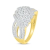 Thumbnail Image 2 of KAY Lab-Grown Diamonds Multi-Row Crossover Fashion Ring 1-1/2 ct tw 10K Yellow Gold