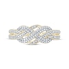 Thumbnail Image 1 of Diamond Crossover Infinity Ring 1/4 ct tw 10K Yellow Gold