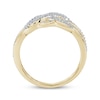 Thumbnail Image 4 of Diamond Crossover Infinity Ring 1/4 ct tw 10K Yellow Gold