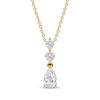 Thumbnail Image 1 of KAY Lab-Grown Diamonds Pear & Round-Cut Drop Necklace 1/2 ct tw 10K Yellow Gold 18&quot;