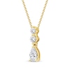 Thumbnail Image 2 of KAY Lab-Grown Diamonds Pear & Round-Cut Drop Necklace 1/2 ct tw 10K Yellow Gold 18&quot;