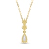 Thumbnail Image 3 of KAY Lab-Grown Diamonds Pear & Round-Cut Drop Necklace 1/2 ct tw 10K Yellow Gold 18&quot;