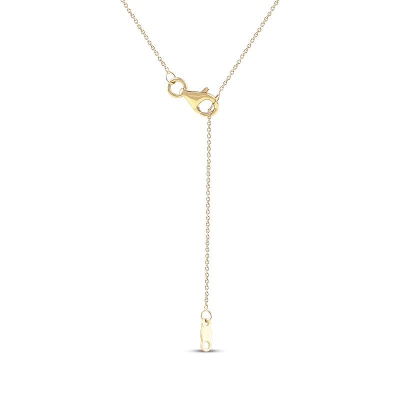 Main Image 4 of KAY Lab-Grown Diamonds Pear & Round-Cut Drop Necklace 1/2 ct tw 10K Yellow Gold 18&quot;