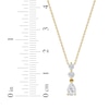 Thumbnail Image 5 of KAY Lab-Grown Diamonds Pear & Round-Cut Drop Necklace 1/2 ct tw 10K Yellow Gold 18&quot;