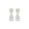 Thumbnail Image 2 of KAY Lab-Grown Diamonds Pear & Round-Cut Dangle Earrings 3/4 ct tw 10K Yellow Gold