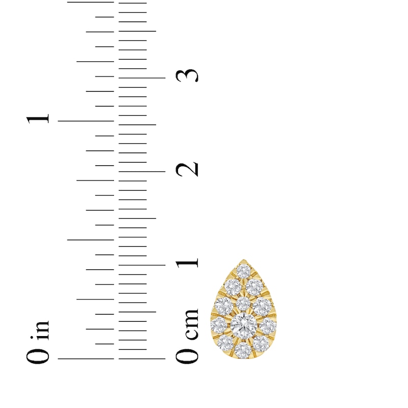 Main Image 5 of KAY Lab-Grown Diamonds Multi-Stone Pear-Shaped Stud Earrings 3/4 ct tw 10K Yellow Gold