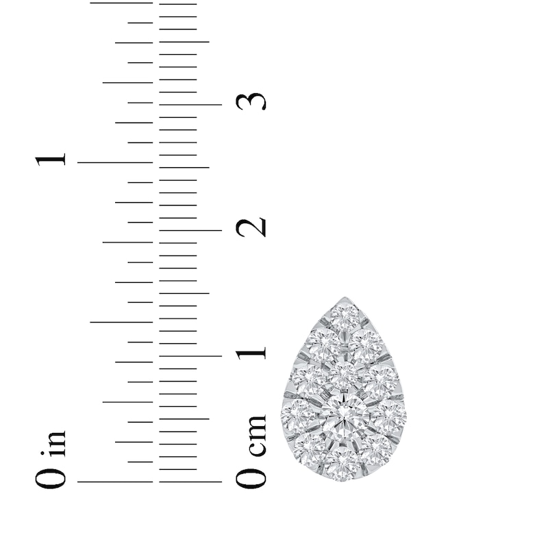 Main Image 5 of KAY Lab-Grown Diamonds Multi-Stone Pear-Shaped Stud Earrings 2 ct tw 10K White Gold
