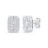 Thumbnail Image 1 of KAY Lab-Grown Diamonds Multi-Stone Rectangle Stud Earrings 1-1/2 ct tw 10K White Gold
