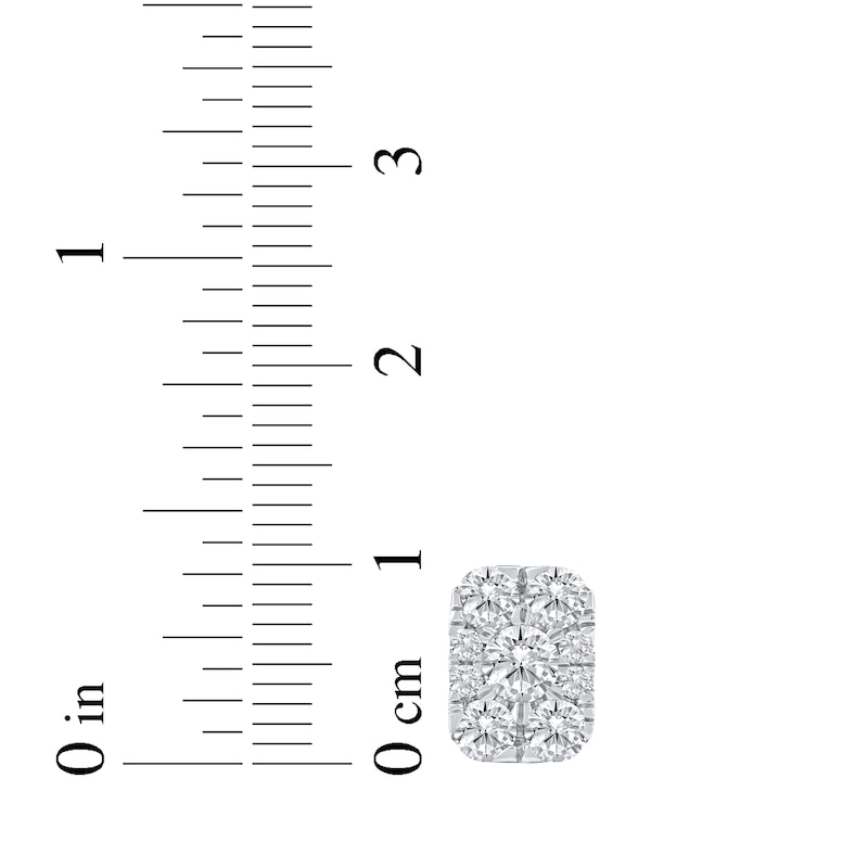 Main Image 5 of KAY Lab-Grown Diamonds Multi-Stone Rectangle Stud Earrings 1-1/2 ct tw 10K White Gold