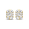 Thumbnail Image 2 of KAY Lab-Grown Diamonds Multi-Stone Rectangle Stud Earrings 1-1/2 ct tw 10K Yellow Gold