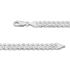 Thumbnail Image 2 of Diamond-Cut Solid Curb Chain Necklace 7mm 100% Repurposed Sterling Silver 22"