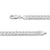 Thumbnail Image 3 of Diamond-Cut Curb Chain Necklace 7mm 100% Repurposed Solid Sterling Silver 22&quot;