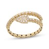 Thumbnail Image 1 of Baguette & Round-Cut Diamond Flex Ring 1/4 ct tw 10K Yellow Gold