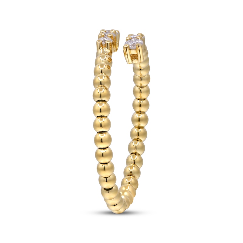 Main Image 2 of Diamond Beaded Flex Ring 1/5 ct tw 10K Yellow Gold