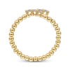 Thumbnail Image 3 of Diamond Beaded Flex Ring 1/5 ct tw 10K Yellow Gold