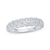 Thumbnail Image 1 of Now + Forever Baguette & Round-Cut Diamond Anniversary Ring 1/5 ct tw 10K White Gold