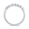 Thumbnail Image 2 of Now + Forever Baguette & Round-Cut Diamond Anniversary Ring 1/5 ct tw 10K White Gold