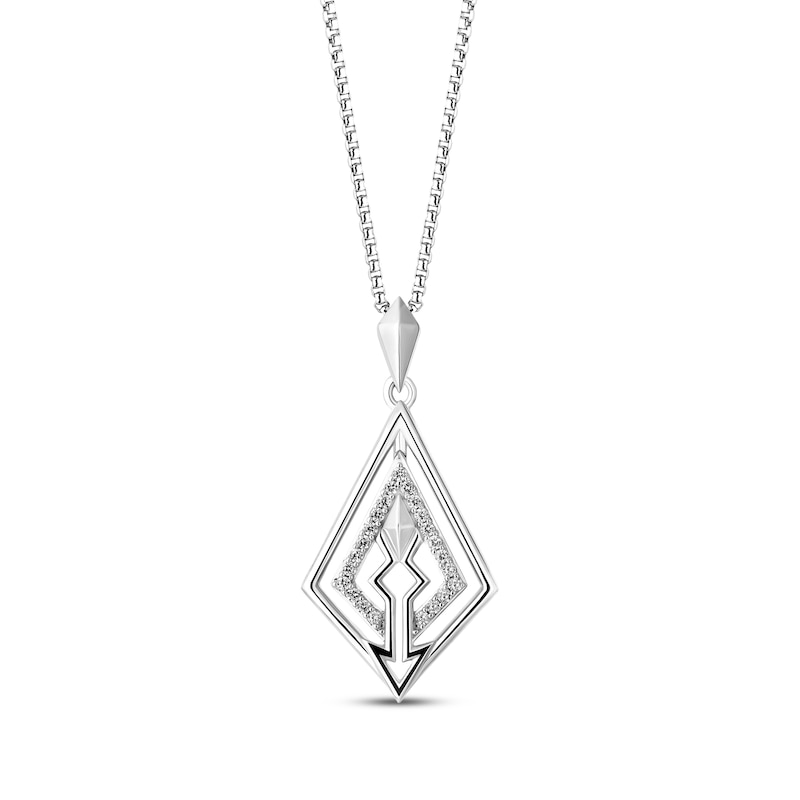 Star Wars Ahsoka Tano Diamond Necklace 1/10 ct tw Sterling Silver 18"