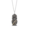 Thumbnail Image 0 of Star Wars Chewbacca Black & Brown Diamond Necklace 1/5 ct tw 10K Yellow Gold & Sterling Silver 18"