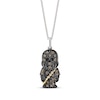 Thumbnail Image 1 of Star Wars Chewbacca Black & Brown Diamond Necklace 1/5 ct tw 10K Yellow Gold & Sterling Silver 18&quot;