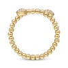 Thumbnail Image 3 of Diamond Circle Ends Bypass Beaded Flex Wrap Ring 1/6 ct tw 10K Yellow Gold & Titanium