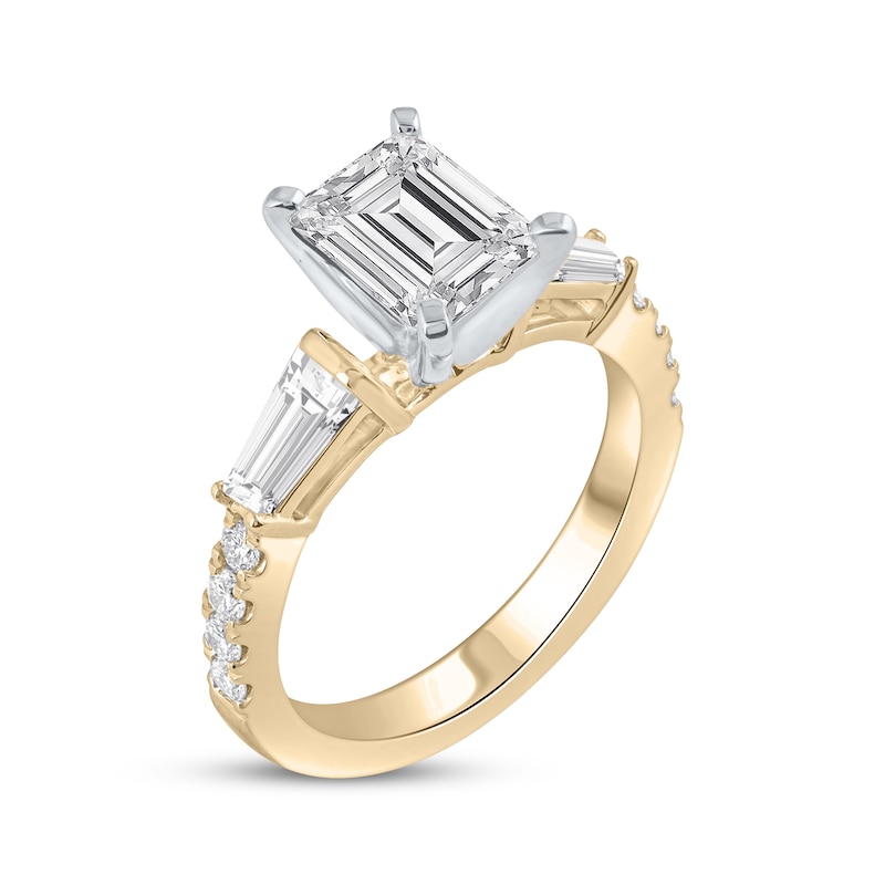 Main Image 2 of Now + Forever Lab-Grown Diamonds Emerald-Cut Engagement Ring 2 3/4 ct tw 14K Two-Tone Gold