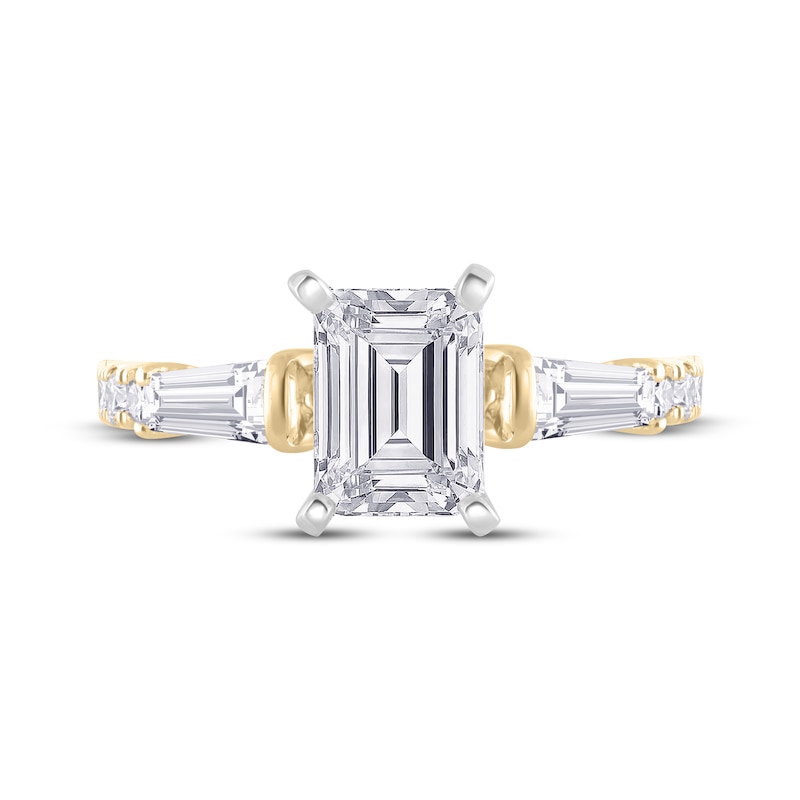 Main Image 3 of Now + Forever Lab-Grown Diamonds Emerald-Cut Engagement Ring 2 3/4 ct tw 14K Two-Tone Gold