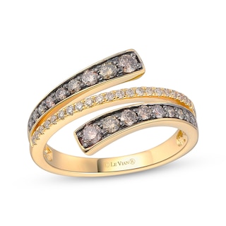 Le Vian Desert Diamonds Good Karma Bypass Ring 5/8 ct tw 14K Honey Gold