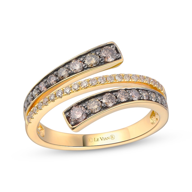 Main Image 1 of Le Vian Good Karma Diamond Bypass Ring 5/8 ct tw 14K Honey Gold