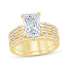 Thumbnail Image 1 of Now + Forever Lab-Grown Diamonds Radiant-Cut Bridal Set 3-1/3 ct tw 14K Yellow Gold