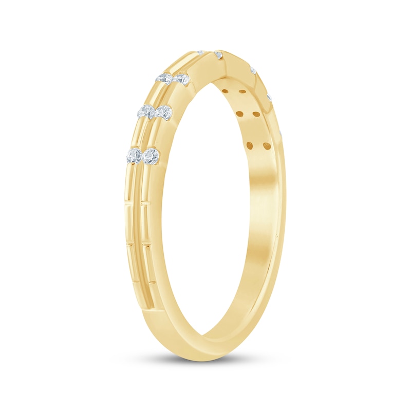 Main Image 2 of Now + Forever Lab-Grown Diamonds Wedding Band 1/10 ct tw 14K Yellow Gold