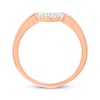 Thumbnail Image 3 of Diamond Heart Link Ring 1/15 ct tw 10K Rose Gold