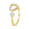 Thumbnail Image 2 of Diamond Deconstructed Heart & Circle Ring 1/6 ct tw 10K Yellow Gold
