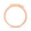 Thumbnail Image 3 of Diamond &quot;Love&quot; Heart Ring 1/20 ct tw 10K Rose Gold