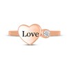 Thumbnail Image 4 of Diamond &quot;Love&quot; Heart Ring 1/20 ct tw 10K Rose Gold