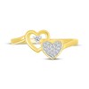 Thumbnail Image 4 of Diamond Double Hearts Ring 1/15 ct tw 10K Yellow Gold