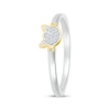 Thumbnail Image 2 of Diamond Cat Head Ring 1/20 ct tw Sterling Silver & 10K Yellow Gold