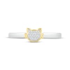 Thumbnail Image 4 of Diamond Cat Head Ring 1/20 ct tw Sterling Silver & 10K Yellow Gold