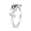 Thumbnail Image 2 of &quot;Mom&quot; Black Diamond Accent Paw Print Ring Sterling Silver