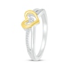 Thumbnail Image 2 of Diamond Center Heart Ring 1/15 ct tw Sterling Silver & 10K Yellow Gold