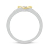 Thumbnail Image 3 of Diamond Center Heart Ring 1/15 ct tw Sterling Silver & 10K Yellow Gold