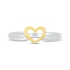 Thumbnail Image 4 of Diamond Center Heart Ring 1/15 ct tw Sterling Silver & 10K Yellow Gold