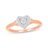 Thumbnail Image 1 of Multi-Diamond Heart Ring 1/5 ct tw 10K Rose Gold