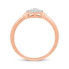 Thumbnail Image 3 of Multi-Diamond Heart Ring 1/5 ct tw 10K Rose Gold