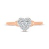 Thumbnail Image 4 of Multi-Diamond Heart Ring 1/5 ct tw 10K Rose Gold