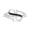 Thumbnail Image 4 of Black & White Diamond Infinity Hearts Ring 1/10 ct tw Sterling Silver